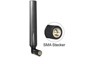 Netværkstilbehør - DeLOCK LTE Antenna SMA Plug 1-4 dBi Omnidirectional with Tilt Joint Black - 88451