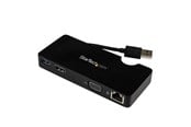 Dockingstation - StarTech.com Travel Docking Station for Laptops - HDMI or VGA - USB 3.0 - docking station - HDMI - USB3SMDOCKHV