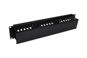 Rack skabe - StarTech.com 2U Horizontal Finger Duct Rack Cable Management Panel with Cover - rack cable management panel - 2U - CMDUCT2U