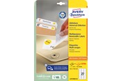 Papir, Fotopapir og Etiketter - Avery Aftagelige universaletiketter, 63,5x29,6mm - L4737REV-25