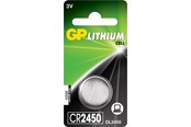 Batteri - GP knapcelle Lithium, CR2450 3V, 1-pak - 103121