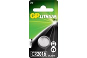 Batteri - GP knapcelle Lithium CR2016 3V, 1-pak - 2182