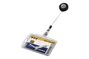 Konference & Præsentation - DURABLE ID-kortholder ENCLOSED med yoyo til 1 kort transparent 10 stk. - 8012-19