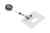 Konference & Præsentation - DURABLE ID-kortholder med yoyo til 1 kort tvær transparent 10 stk. - 8016-19