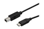 USB kabel - StarTech.com USB-C to USB-B Printer Cable - M/M - 0.5 m - USB 2.0 - USB-C cable - 50 cm - USB2CB50CM