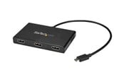 Skærmkabel - StarTech.com 3-Port USB-C to HDMI MST Hub - 4K Multi-Monitor Video Splitter - external video adapter - STDP4320 - black - MSTCDP123HD