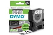 Papir, Fotopapir og Etiketter - DYMO D1 tape | 19mm x 7m rulle | sort på hvid - 45803