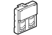 Udtag & bokse - Legrand Dataudtag Mosaic for 2x KEYSTONE RJ45 2M - 78610