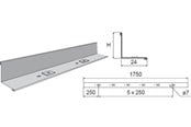 Føringsveje & kanalskinner - Wibe Skilleplade 39/24 længde 1,75M 718835 - 718835