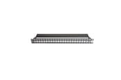 Kobberkabler - Leviton Patchpanel for 24 x (Brand-Rex) keystone UTP & STP konnekter for farveramme med støvlåg sort - MMCPNLX24SIJ2DCI