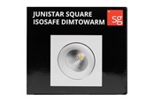 Lamper - SG Armaturen Junistar Square IsoSafe indbygningsspot DimToWarm 7W LED 2000-2800K Ra>95, sort - 901253