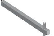 Komponenter til tavler og kasser - ABB Aksel 6X6MM for  greb OH_1-2-3 OXS6X330 - 1SCA101661R1001