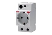 Komponenter til tavler og kasser - ABB Stikdåse Schuko Din-skinne M1175 - 2CSM210000R0721