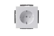 Afbrydermateriel - ABB Stikkontakt ENKELT (semi-komplet) 16A 1M Hvid - 2TKA003846G1