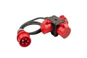 Forlængerledninger - Elworks CEE Kompaktforgrener, 400V/16A 3 udtag, 1,5M kabel - 9-956-4