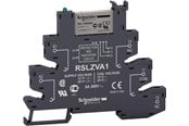 Komponenter til tavler og kasser - Schneider Electric Komplet 6,2mm stikbensrelæ med skrueklemmer, 1C/O 6A, AgSnO2 kontaktsæt, 230VAC/DC forsyning - RSL1PVPU