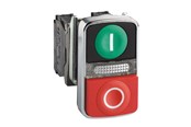 Trykknapper og signalenheder - Schneider Electric Tryk dobbelt komplet metal med LED 24V mærke I/O NO+NC - XB4BW73731B5