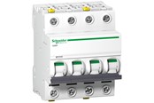 Komponenter til tavler og kasser - Schneider Electric Acti9 iC60H 4P 10A dobbelt terminal C-karakteristik 10/16kA 400V bredde 72mm - A9F07410