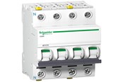 Komponenter til tavler og kasser - Schneider Electric Acti9 iC60N 3P-N 4A Dobbelt terminal C-karakteristik 6/10kA 230V Bredde 72mm - A9F04704