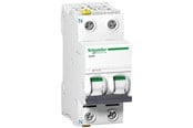 Komponenter til tavler og kasser - Schneider Electric Acti9 iC60N 1P-N 2A Dobbelt terminal C-karakteristik 6/10kA 230V Bredde 36mm - A9F04602