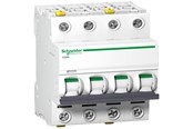 Komponenter til tavler og kasser - Schneider Electric Acti9 iC60N 4P 10A dobbelt terminal C-karakteristik 6/10kA 400V bredde 72mm - A9F04410