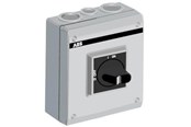 Afbrydermateriel - ABB Sikkerhedsafbryder AC23 45A 3 polet  med hjælpekontakt emc sort greb metrisk gevind OTE36T3M - 1SCA022613R2350