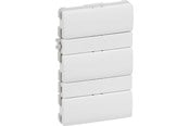 Lauritz Knudsen - LK FUGA svagstrømstryk 6 slutte 1½ modul, hvid - 507D6503