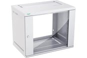 Rack skabe - Schneider Electric Actassi 19" vægrack fladpak med glasdør 600x400x485 mm 9HE, lysegrå - NSYKDB9U4F