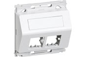 Lauritz Knudsen - LK OPUS 66 dataudtag uden montageramme 2xRJ45 skrå 1 modul, hvid - 588N6022