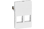 Lauritz Knudsen - LK FUGA dataudtag uden konnektor for 2 CommScope 1½ modul, hvid - 588D6791