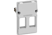 Lauritz Knudsen - LK FUGA dataudtag uden konnektor for 2 Keystone-small 1½ modul, uden afdækning - 588D0690