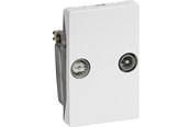 Lauritz Knudsen - LK FUGA antenneudtag TV og R sløjfedåse T2 TD263E 1½ modul, hvid - 508D6213