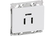 Udtag & bokse - LK OPUS 66 teleudtag 3 pol indsats, hvid - 508N6021