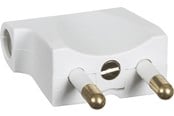 Lauritz Knudsen - LK Stikprop 2-pol uden jord flad vinkel type V1, hvid - 210A6030