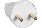 Lauritz Knudsen - LK Stikprop 2-pol uden jord rund lige type 85, hvid - 210A0244