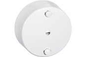 Lauritz Knudsen - LK Clips-roset rund Ø 80 mm 4-leder + jord, hvid - 182A1061