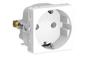 Lauritz Knudsen - LK FUGA stikkontakt med sidejord 1 modul, hvid - 501D6061
