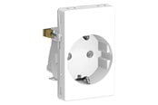 Lauritz Knudsen - LK FUGA stikkontakt med sidejord 1½ modul, hvid - 501D6661