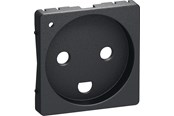 Lauritz Knudsen - LK FUGA afdækning for stikkontakt 2-pol med jord med LED lampe 1½ modul, koksgrå - 530D8111