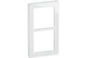 Lauritz Knudsen - LK FUGA Pure 66 Design ramme 2x1 modul, hvid glas - 560D1020
