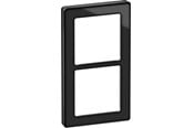Lauritz Knudsen - LK FUGA Pure 66 Design ramme 2x1 modul, sort glas - 560D2020