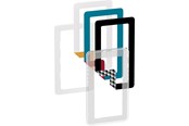 Lauritz Knudsen - LK FUGA Choice Design ramme 2 modul, transparent inkl. 6 farver - 560D8620