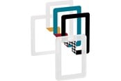 Lauritz Knudsen - LK FUGA Choice Design ramme 1½ modul, frostet inkl. 6 farver - 560D6515