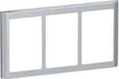 Lauritz Knudsen - LK FUGA Soft 63 Design ramme 3x1½ modul, stålmetallic - 560D7315