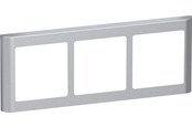 Lauritz Knudsen - LK FUGA Soft 63 Design ramme 3x1 modul, vandret stålmetallic - 560D7230