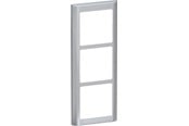 Lauritz Knudsen - LK FUGA Soft 63 Design ramme 3x1 modul, stålmetallic - 560D7030