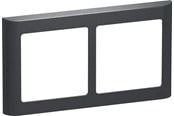 Lauritz Knudsen - LK FUGA Soft 63 Design ramme 2x1 modul vandret, koksgrå - 560D8220