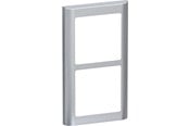 Lauritz Knudsen - LK FUGA Soft 63 Design ramme 2x1 modul, stålmetallic - 560D7020