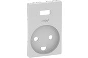 Lauritz Knudsen - LK FUGA afdækning til stikkontakt med jord og 5V USB-lader 1½ modul, lysegrå - 536D5701