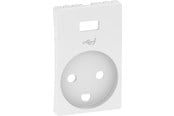 Lauritz Knudsen - LK FUGA afdækning til stikkontakt med jord og 5V USB-lader 1½ modul, hvid - 536D6701